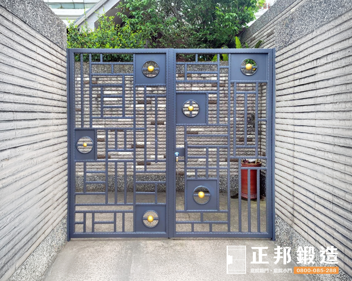 【好看的庭院小鐵門設計】院子鐵門-庭院小門-花園門-戶外鐵門C9C-2058