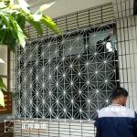 台中復古鐵花窗安裝 (烤FR-1738M2白平光)