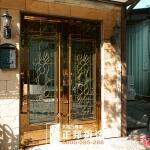 C9B-1062林口鏡面鍍鈦雙開門包框換門 大亨小傳復古奢華風