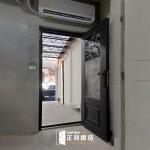 玄關門外門門扇 C9B-1020 (烤漆顏色FR-2910) 內銀波玻璃 外5光強化玻璃