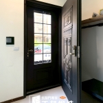 C9B-1078 (烤漆顏色FR-81255) 台中透天加裝玻璃門 (2)