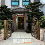 C9C-2078 手動雙開庭院門 (3812) 金屬色透天別墅庭院門