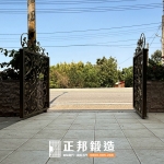 C9C-2078 手動雙開庭院門 (3813) 金屬色透天別墅庭院門