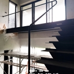 工業風黑色樓梯扶手 C9E-1080 極簡線條設計(黑消光 烤漆顏色FR-9622M1)