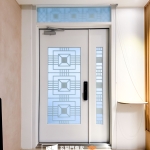 C9B-1027子母含開天(FR-1738) 嘉義白色玄關門安裝 (1)