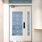 C9B-1027子母含開天(FR-1738) 嘉義白色玄關門安裝 (5)