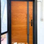 C9B-3014(FR-2898橡木色) 新店庭院門安裝 (1)