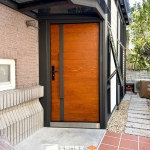 C9B-3014(FR-2898橡木色) 新店庭院門安裝 (2)