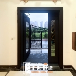 C9B-1011 (FR-8679門花刷廟口金) 100KG門弓器 淡水透天大門安裝 (3)