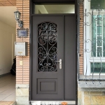 C9B-1073外門+C9B-2060內門 (烤漆色FR-81255) 新竹大門安裝案例 (7)