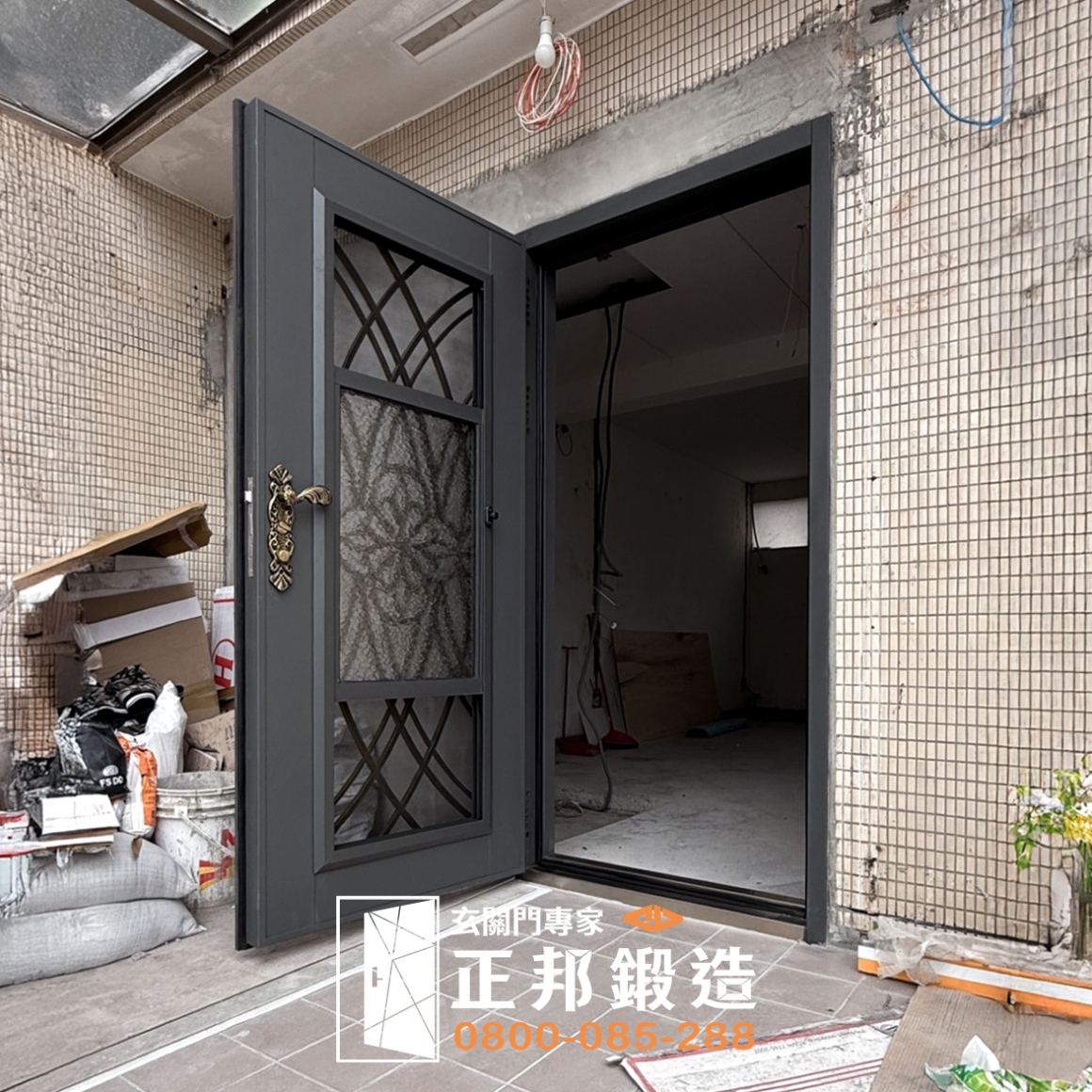 正邦三合一通風門實品拍攝-側面